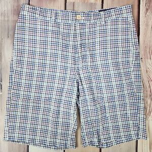 VINEYARD VINES Mens 32 Club Short Check Seersucker Shorts‎ 32x10 Actual